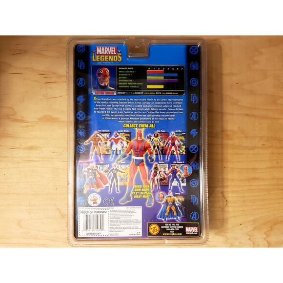 🗨🇬🇧 Toybiz Marvel Legends Captain Britain 2006 Toy Biz (no BAF) 🇬🇧🗨 - Picture 2 of 2